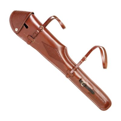 (image for) Leather Adjustable Scoped Rifle Scabbard with Flap