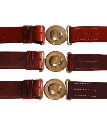 (image for) 1911 Leather Belt with Brass US, USN or USMC Buckle