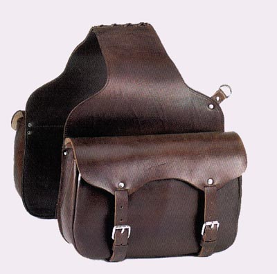 (image for) Plain Leather Large Western Saddlebags