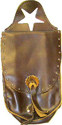 (image for) Plain Western Leather Horn Bag With Spots