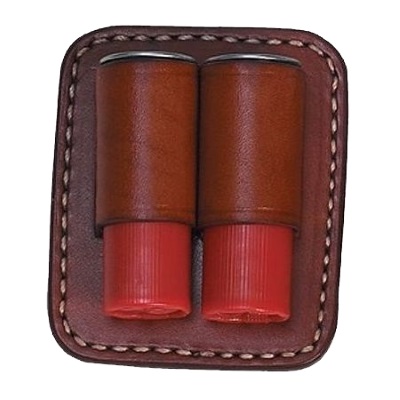 (image for) Shotgun Shells 2 Loop Leather Spare Clip On Shell Carrier