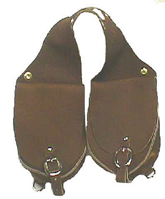 (image for) Small Double Pocket Western Leather Horn Bag