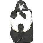 (image for) Spots Hair On Flap Western Leather Horn Bag