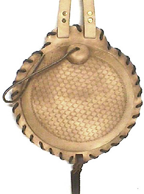 (image for) Waffled Leather Covered Old West 1 1/2 Quart Canteen