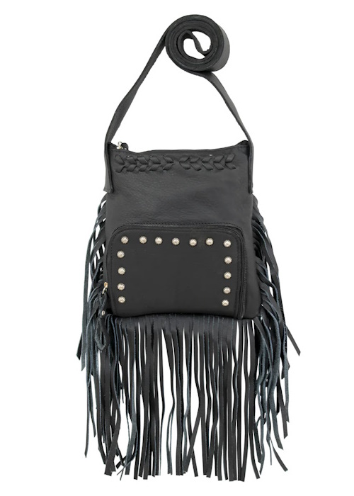 (image for) Fringed Cowgirl Crossbody w/ Front Compartment