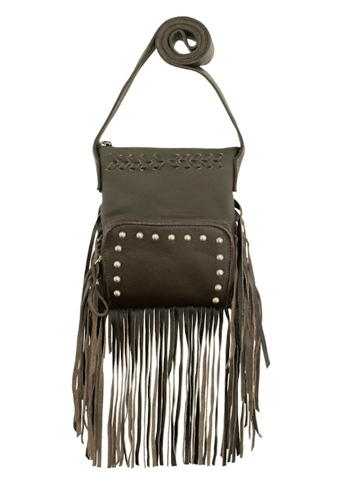 (image for) Fringed Cowgirl Crossbody w/ Front Compartment