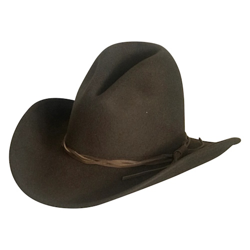 (image for) Lonesome Gus Brown Premium 100% Wool Western Cowboy Hat