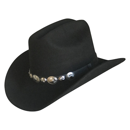 Crushable Black Felt Concho Western Cowboy Hat [1892] : OldTradingPost ...