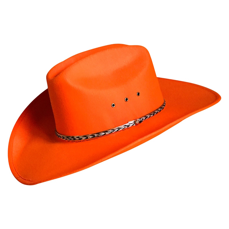 Sierra Ultra-Felt Blaze Orange Western Cowboy Hat [2453ORG ...