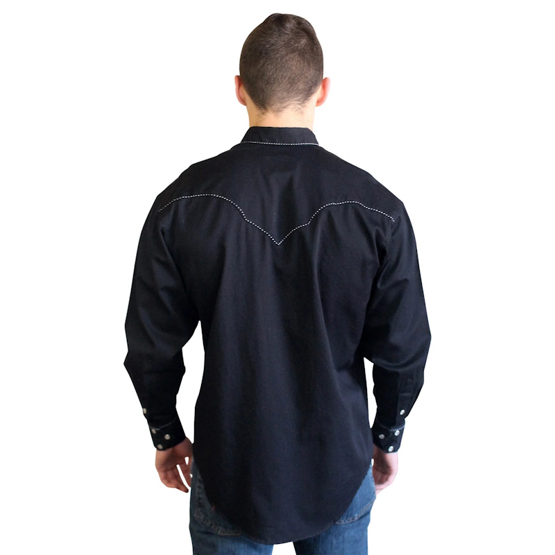 (image for) Men's Black Classic Quarter Horse Western Shirt