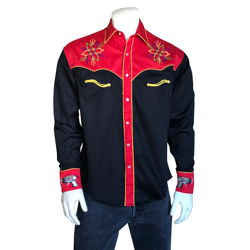 (image for) Rockmount Men's Atomic Cowboy Embroidered Western Shirt