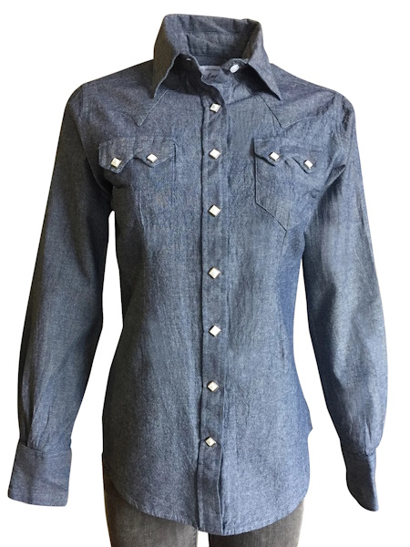 (image for) Women's Classic Chambray Sawtooth Pocket Western Shirt