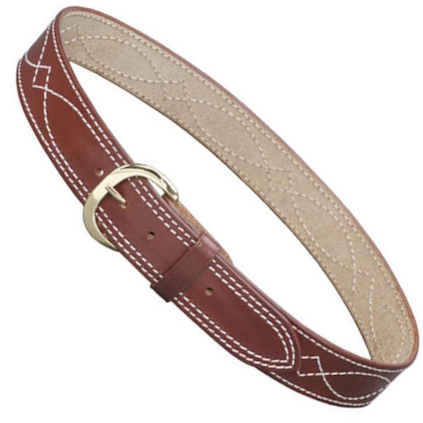 (image for) 1 1/2" Lazy Stitch Leather Belt