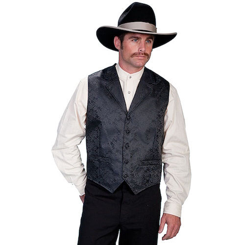 (image for) Western Classic Polyester Vest with Notched Lapels