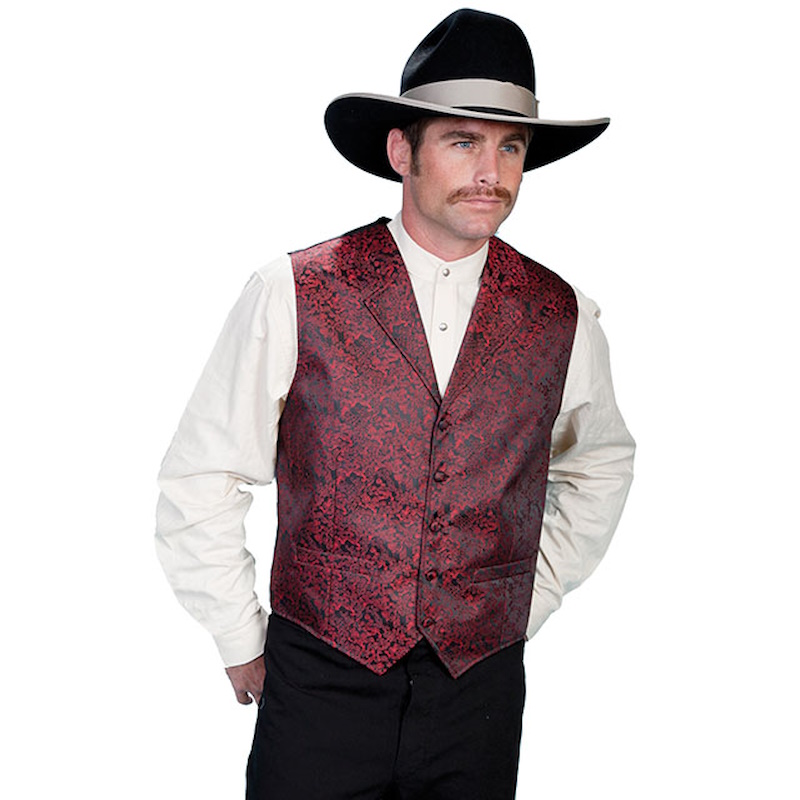 (image for) Western Classic Polyester Vest with Notched Lapels