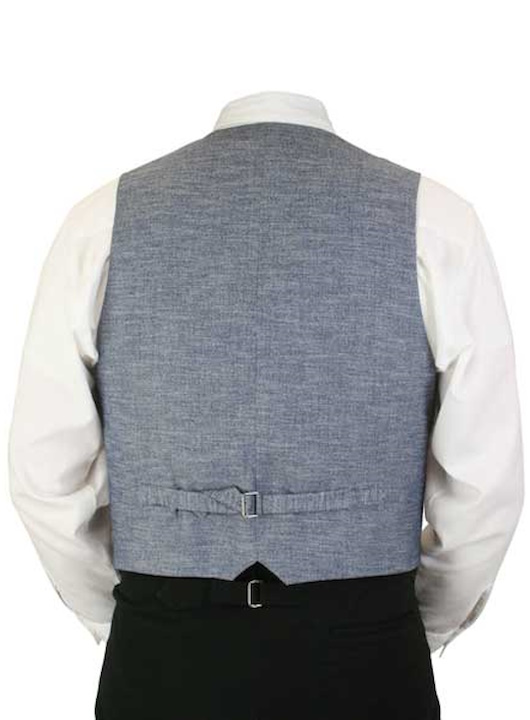 (image for) Dawson Western Cotton Blend Vest with Black Contrast Piping