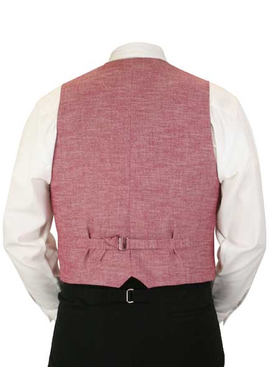 (image for) Dawson Western Cotton Blend Vest with Black Contrast Piping