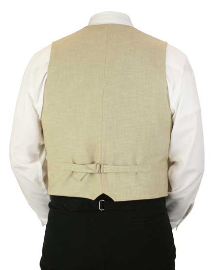 (image for) Dawson Western Cotton Blend Vest with Black Contrast Piping