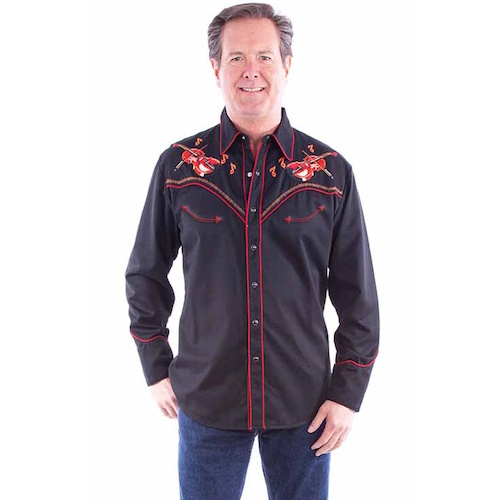 (image for) Dueling Fiddles Embroidery Western Snap Front Shirt