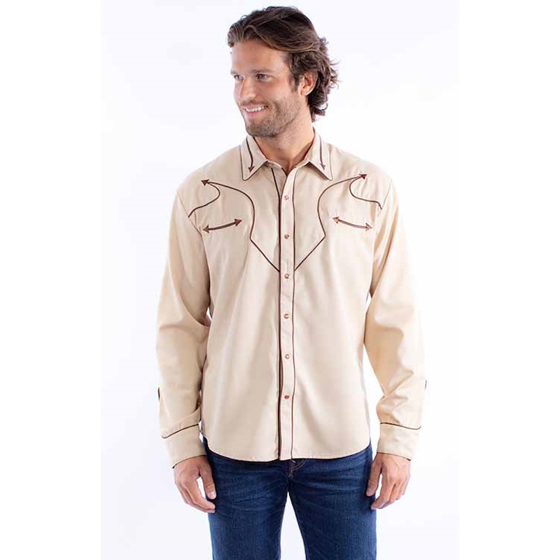 (image for) Classic Western Snap Front Shirt with Contrast Piping