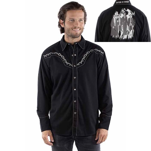 (image for) Cowboy Ghost Posse "Justice is Coming" Embroidered Western Shirt