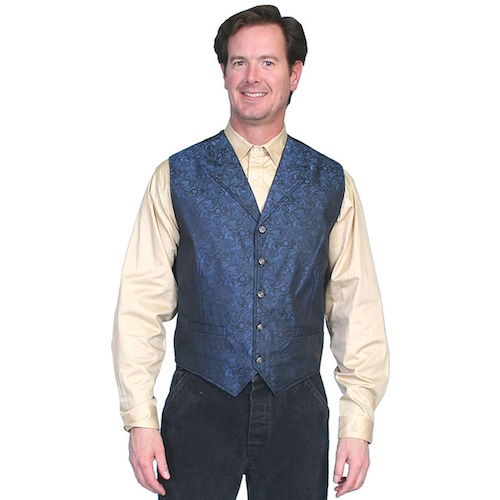 (image for) Western Classic Vest with Two Welt Pockets & Notched Lapels