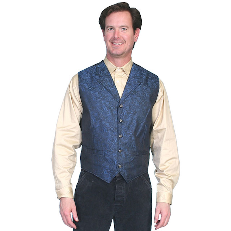 (image for) Western Classic Vest with Two Welt Pockets & Notched Lapels