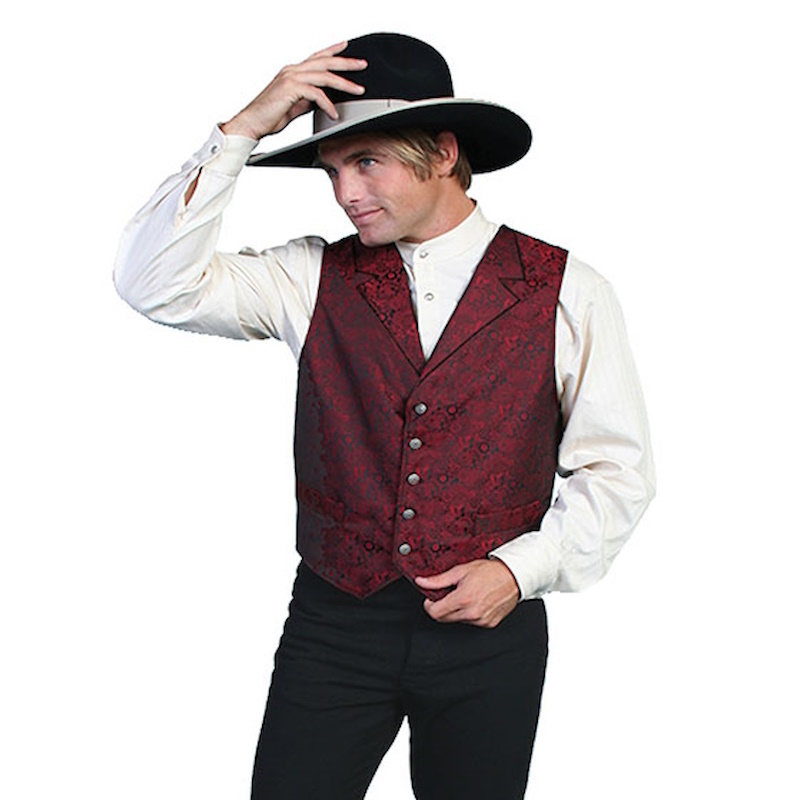 (image for) Western Classic Vest with Two Welt Pockets & Notched Lapels