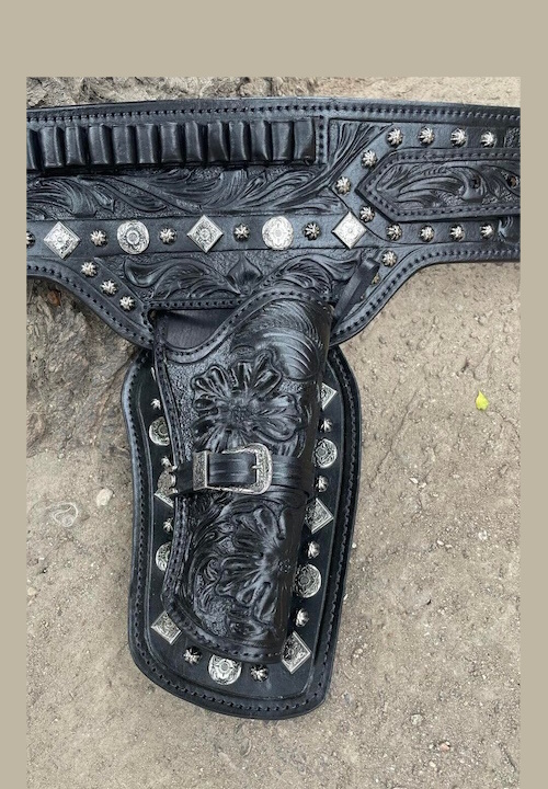 (image for) Lone Ranger Double Drop Gun Belt with Side Holsters