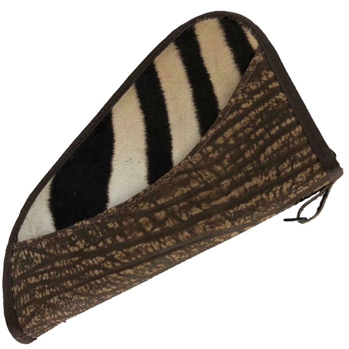 (image for) Cape Buffalo & Hair On Zebra Handgun Case 12 x 7 1/2